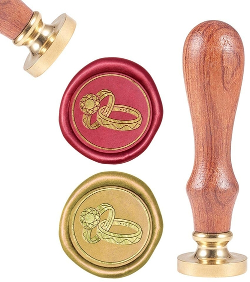 Sealing Wax Stamps Wedding Retro Wood Stamp Removable Brass Head