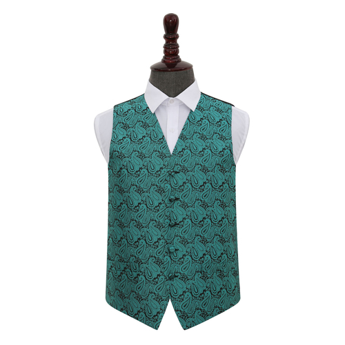 Paisley Waistcoat - Teal, 40'