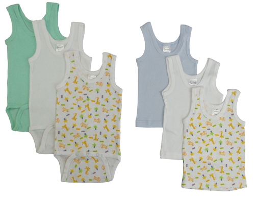 Bambini CS-109L-037L Boys Printed Tank Top, Assorted - Large