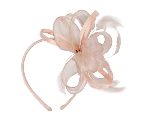 Petite pink racing fascinator