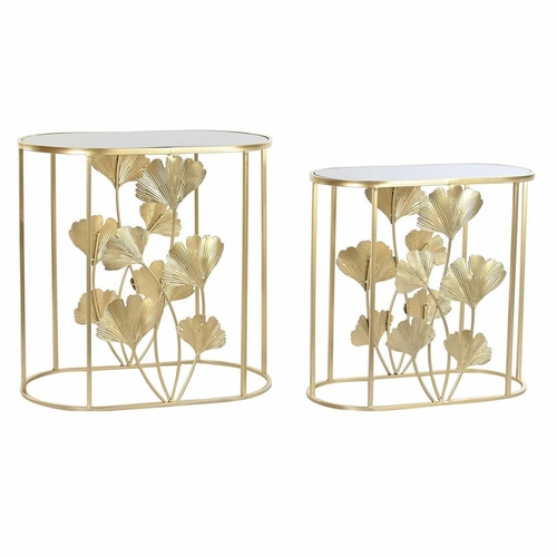 Set of 2 small tables DKD Home Decor Gold Golden 61 x 35 x 60 cm