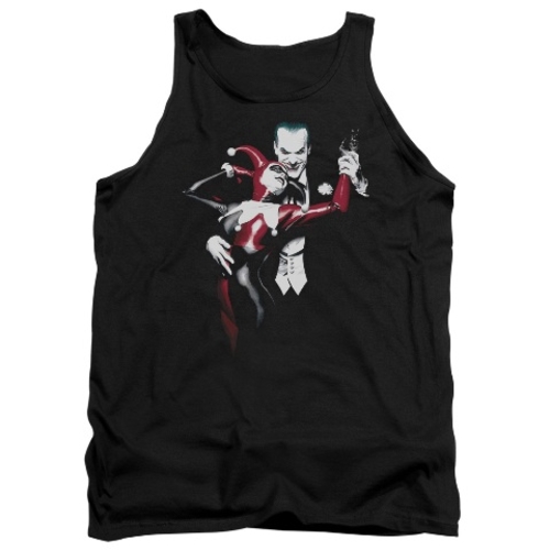 Trevco Batman-Harley And Joker - Adult Tank Top - Black- 2X