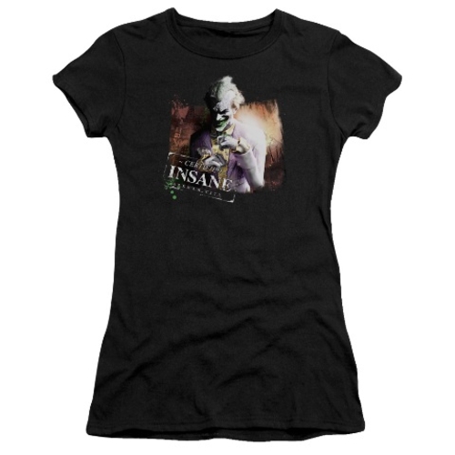 Trevco Arkham City-Certified Insane - Short Sleeve Junior Sheer Tee - 