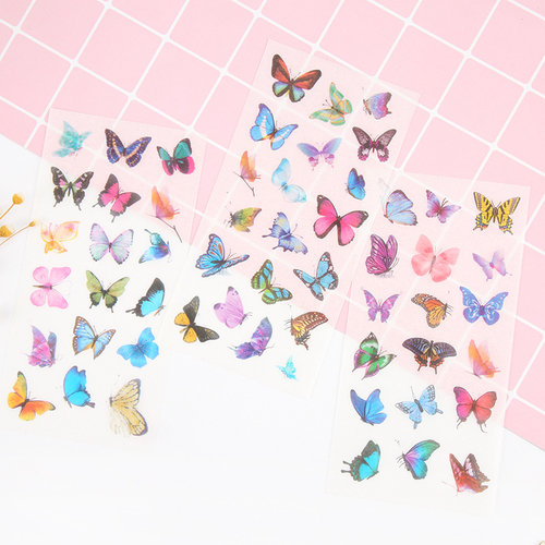 6PCS/ PACK Cute Butterfly Sticker Marker