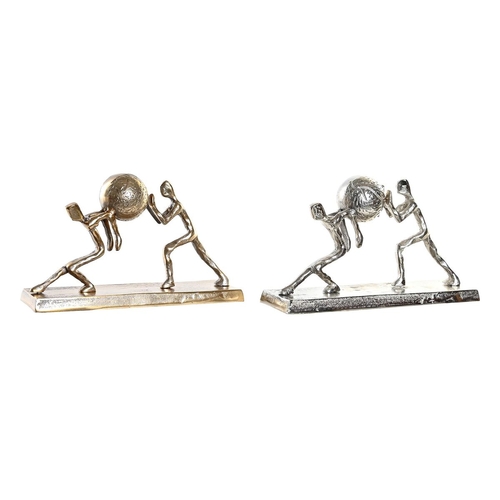 Decorative Figure DKD Home Decor 33 x 10 x 19 cm Champagne Silver (2