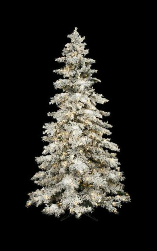 Autograph Foliages C-91044-2 7.5 ft. Heavy Flocked Tree with LED Light