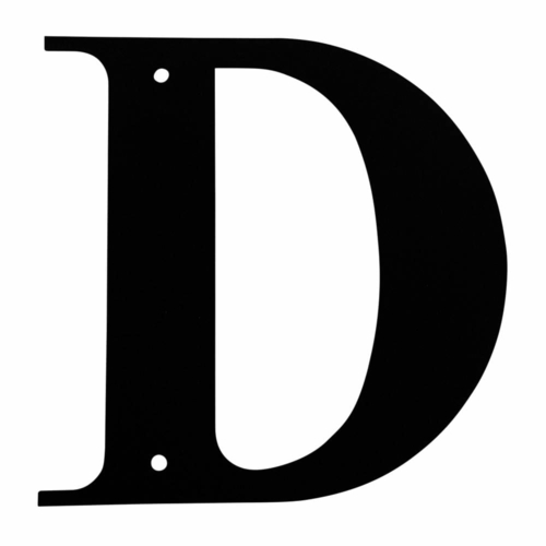 Wrought Iron House Letter D Small