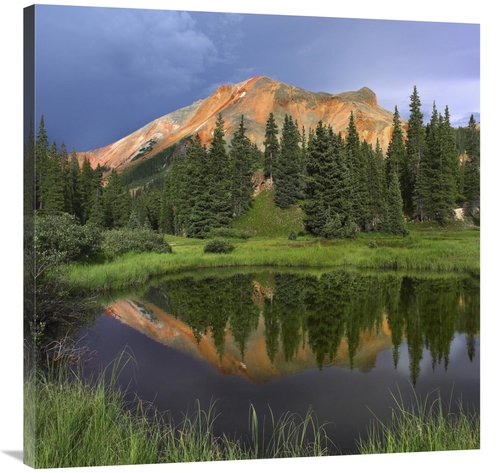 Global Gallery GCS-396548-3636-142 36 x 36 in. Red Mountain Reflected 