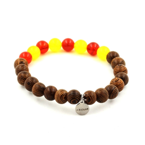 Purple Tiger's Eye + Matte Red Tiger's Eye Bracelet 8 mm Beads.