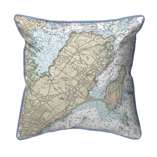 Betsy Drake SN13275MH 12 x 12 in. Marblehead, MA Nautical Map Smal