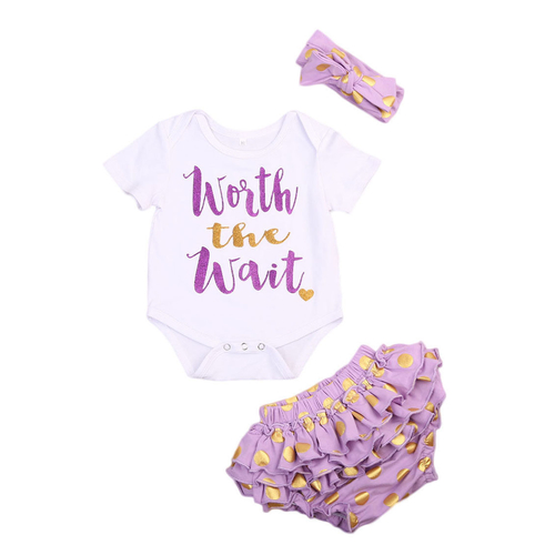 New Newborn Baby Girls Rompers+Ruffle