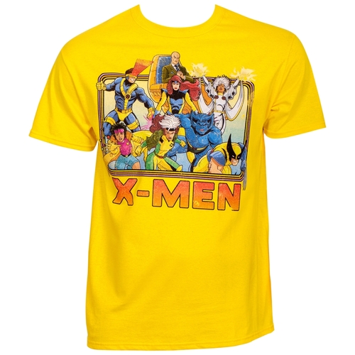 X-Men 805791-xlarge Marvel 90s Cartoon Lineup T-Shirt - Extra Large