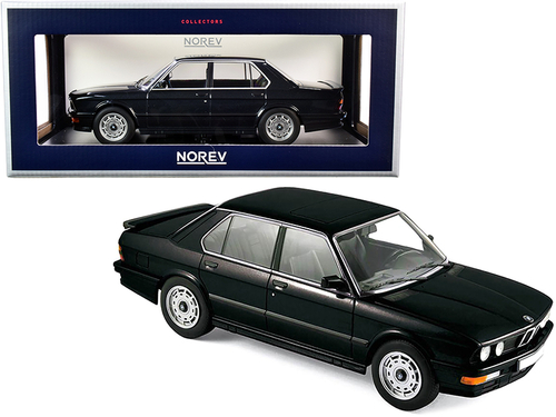 1986 BMW M535i Black Metallic 1/18 Diecast Model Car by Norev
