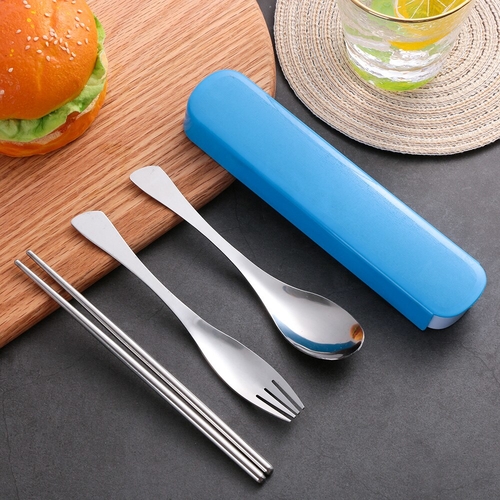 3PCS Stainless Steel Portable Spoon Fork