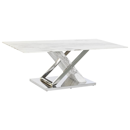 Centre Table DKD Home Decor White Silver Crystal Steel 120 x 60 x 42