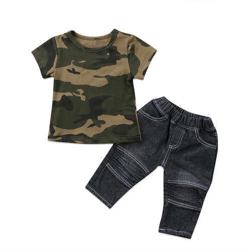 Camo Simple Black Denim Toddler Infant Kids