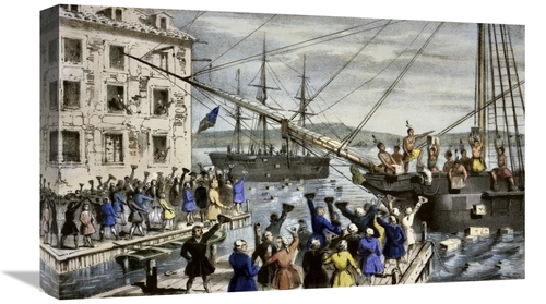 Global Gallery GCS-277175-22-142 22 in. Destruction of Tea at Boston H