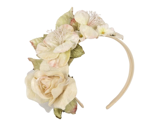 Cream flower headband fascinator