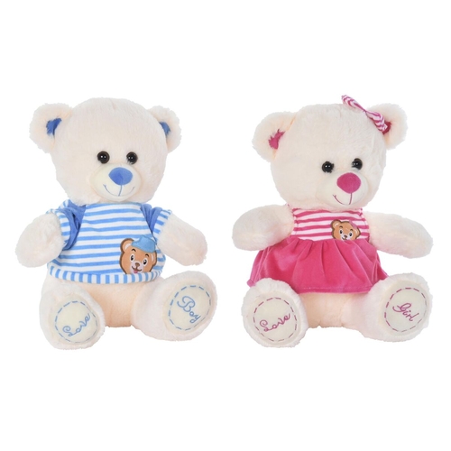 Teddy Bear DKD Home Decor Blue Beige Pink Children's Bear 27 x 20 x 30