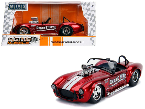 1965 Shelby Cobra 427 S/C Candy Red with White Stripes \Snake Bite\"