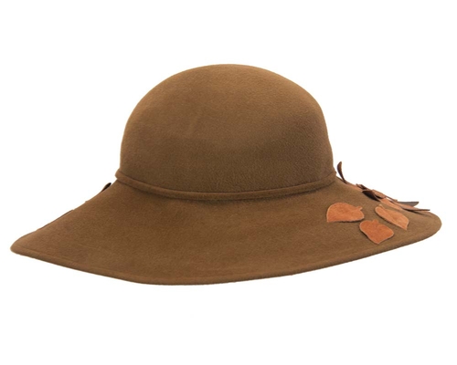 Exclusive wide brim rabbit fur hat Made in Europe