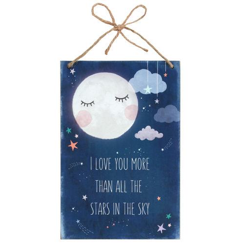 I Love You More Hanging Plaque