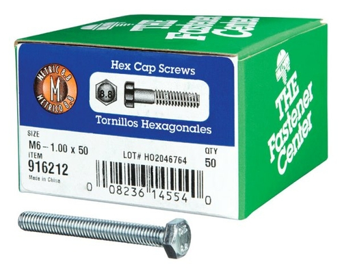 Hillman 916212 M6 x 50 Hex Cap Grade 8.8 Metric Screw