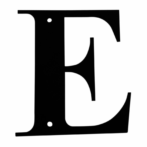 Wrought Iron House Letter E Small