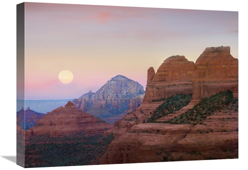 Global Gallery GCS-396419-1824-142 18 x 24 in. Moon Setting As Seen Fr