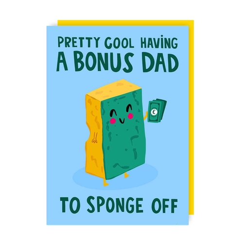 Sponge Step Dad Funny Father's Day Card (Pack of 6)