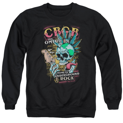 Trevco CBGB121-AS-1 CBGB & City Mowhawk Adult Cotton & Polyster Crewne