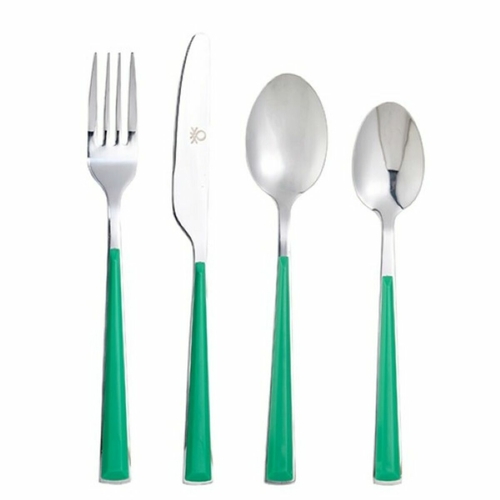 Cutlery Benetton Rainbow Green Stainless steel (24 pcs)