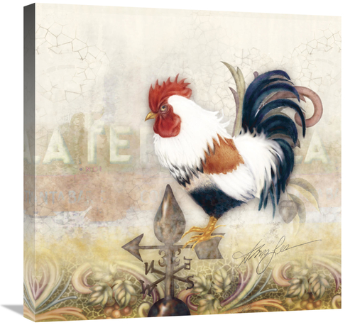 Global Gallery GCS-129887-2424-142 24 x 24 in. Paisley Rooster Art Pri