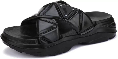 WOMEN'S EVA GIRLS SLEEPER SLIDE FLIP FLOP (Size-10YEAR) (Color-BLACK)