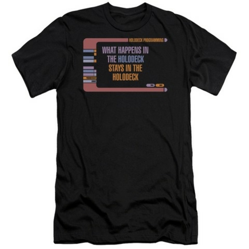 Trevco Star Trek-Holodeck Secrets - Short Sleeve Adult 30-1 Tee - Blac