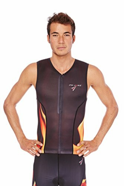 PN Jone 3Y-TRTO-YY68 Mens Tri Full Zip Flame Tank, Large