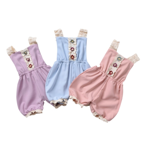 Newborn Baby Girl Clothes Lace Floral Romper