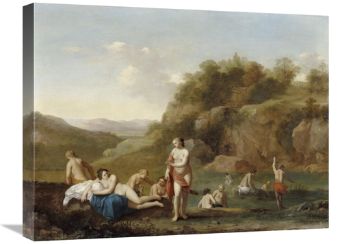 Global Gallery GCS-459991-1824-142 18 x 24 in. Landscape with Bathing 