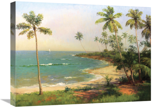 Global Gallery GCS-132401-1824-142 18 x 24 in. Tropical Coastline Art 
