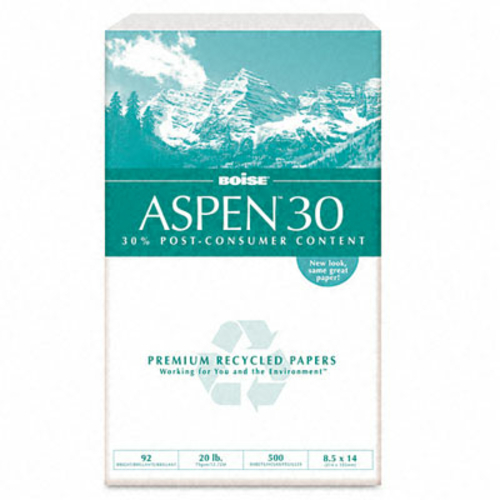 Boise 054904 ASPEN 30 Office Paper- 92 Brightness- 20lb- 8-1/2 x 14- 5