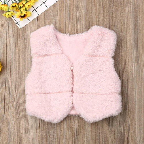 Children Girls Faux Fur Vest Autumn Winter Fashion