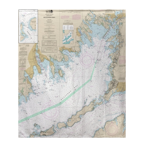 Betsy Drake BK13230BB 50 x 60 in. Buzzards Bay, MA Nautical Map Fl