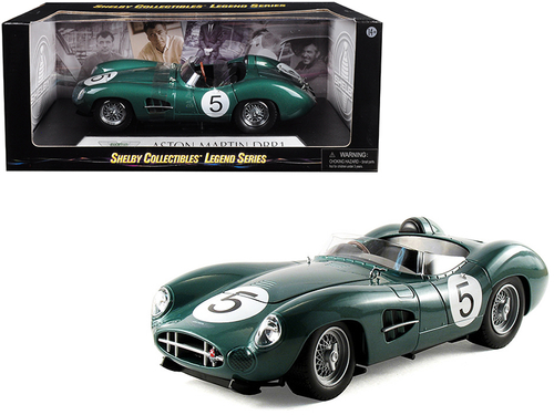 1959 Aston Martin DBR1 #5 Green 1/18 Diecast Model Car by Shelby