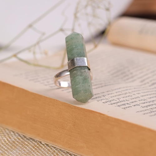 Green Aventurine Double Terminated Pencil Rings