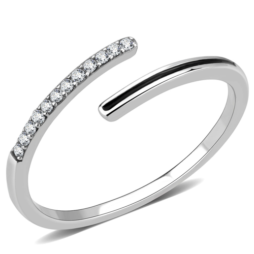 Women No Plating Stainless Steel Ring with Epoxy in Jet - Size 9