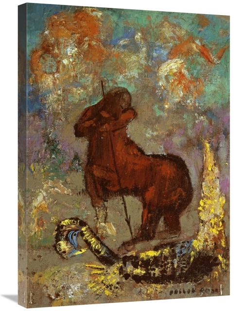 Global Gallery GCS-279543-30-142 30 in. Centaur & Dragon Art Print - O