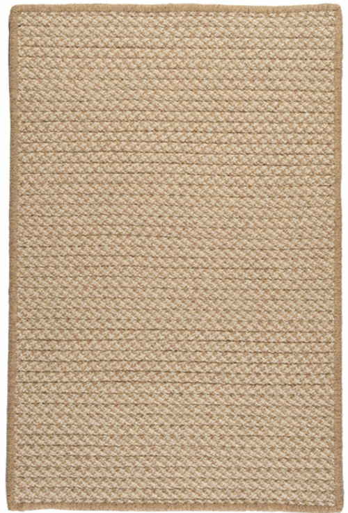 Colonial Mills Rug HD33R048X048S Natural Wool Houndstooth - Tea 4 in. 