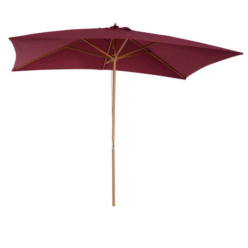 Outsunny 7‚Äôx10‚Äô Wooden Rectangle Market Patio Sun Umbrella Garden