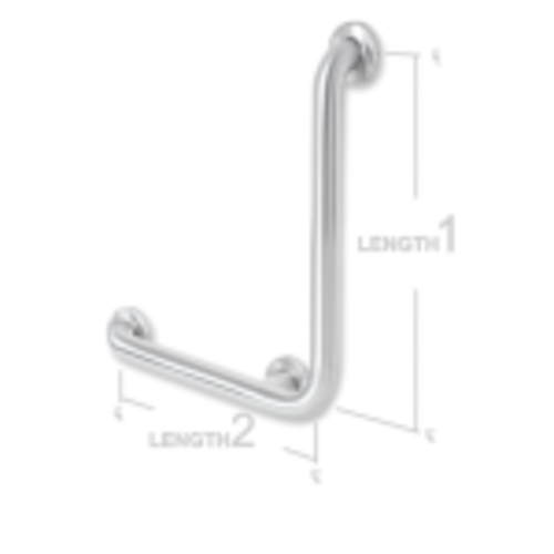 AJW UG130-K1632R 16 X 32 In. Exposed Flange Right Grab Bar - Configura