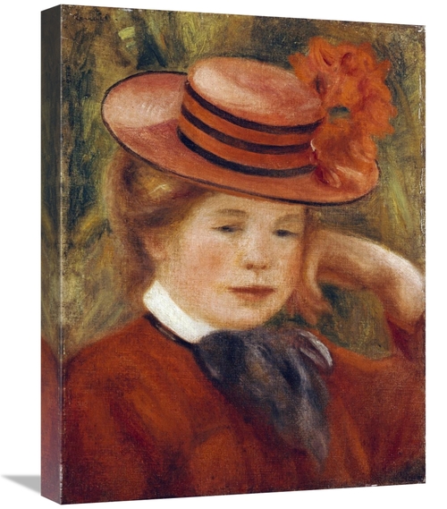 Global Gallery GCS-267111-22-142 22 in. A Young Girl with a Red Hat Ar